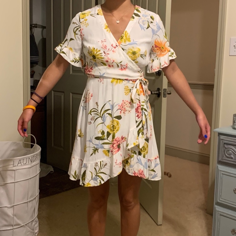 Loft Floral Wrap Dress